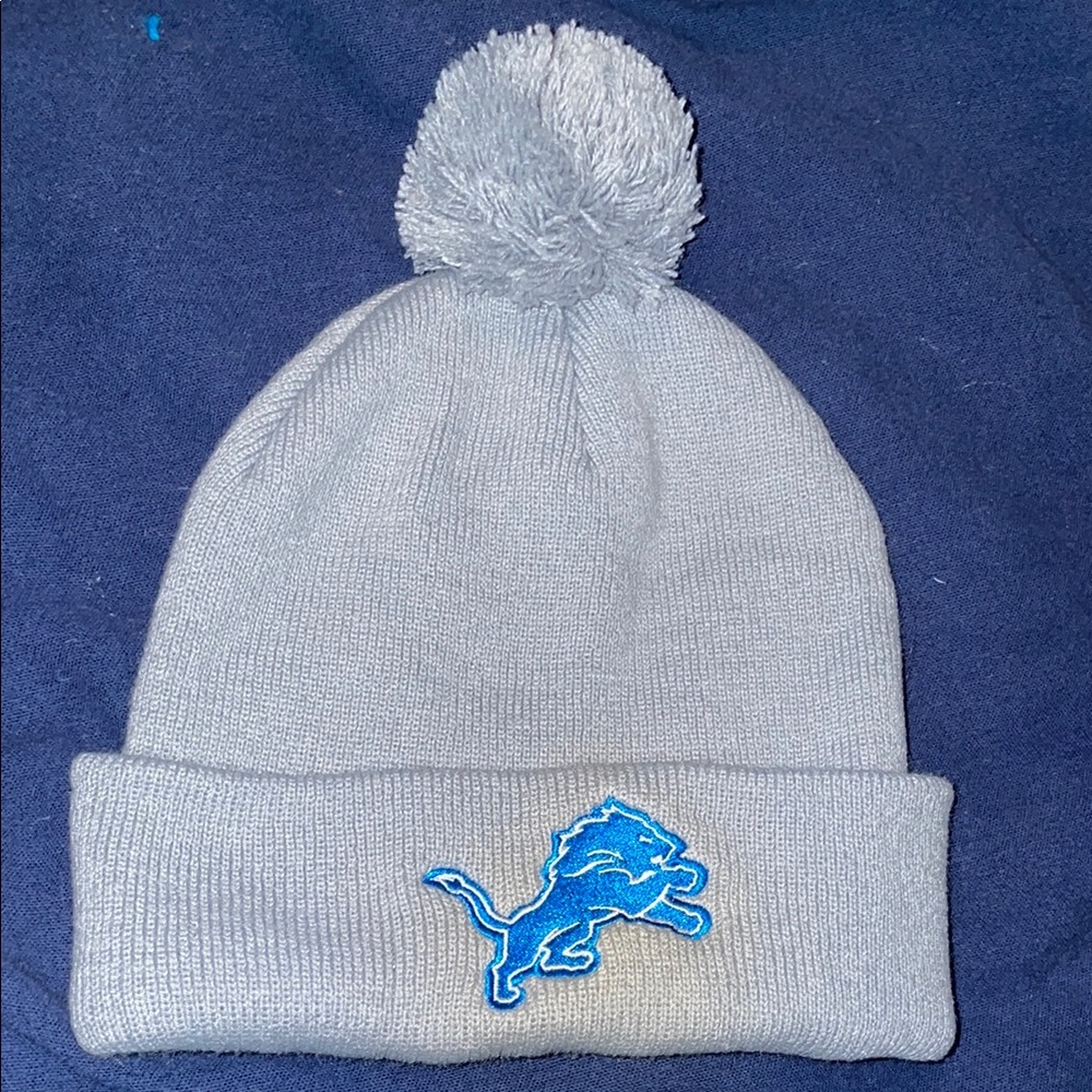 Detroit lions unisex beanie with Pom Pom